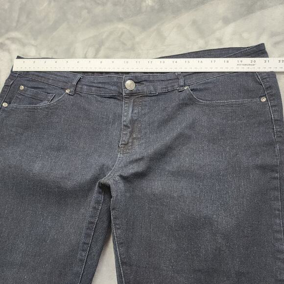 Dots Fashion Mid Rise Slim Straight Leg Jeans Size 22 Blue Dark Wash Stretch - Picture 7 of 11